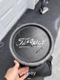 Titleist Golf Cart Bag 6 Way Divider With Rain Cover Black White
