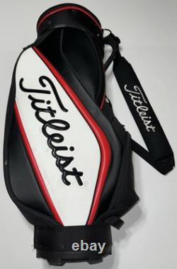 Titleist Golf Cart Bag Black Red White Broken Zipper