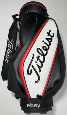 Titleist Golf Cart Bag Black Red White Broken Zipper