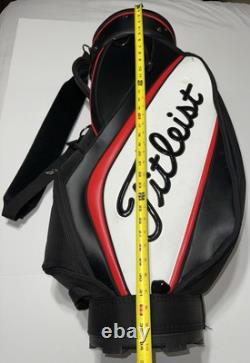 Titleist Golf Cart Bag Black Red White Broken Zipper