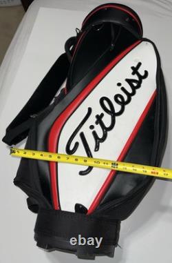 Titleist Golf Cart Bag Black Red White Broken Zipper