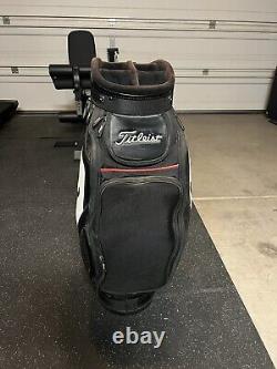 Titleist Golf Display Cart/Carry Bag 6-Way Divided Red/Black