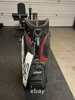 Titleist Golf Display Cart/Carry Bag 6-Way Divided Red/Black