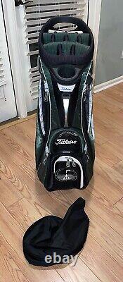 Titleist Green/Gray Cart Bag with 14 Club Compartments & Several Zipper Pockets