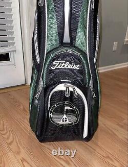 Titleist Green/Gray Cart Bag with 14 Club Compartments & Several Zipper Pockets