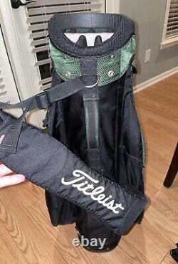 Titleist Green/Gray Cart Bag with 14 Club Compartments & Several Zipper Pockets
