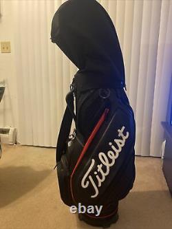 Titleist Jet Black Golf Tour Cart Bag Red / Black