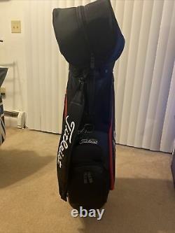 Titleist Jet Black Golf Tour Cart Bag Red / Black