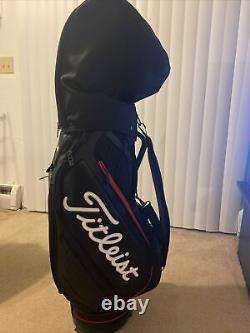 Titleist Jet Black Golf Tour Cart Bag Red / Black