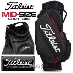 Titleist Jet Black Mid-Size Tour Staff Cart Bag NEW! 2020 LIMITED STOCK