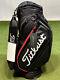 Titleist Jet Black Midsize Cart Staff Golf Bag Tb20sf4-006 Black/red New With Tags