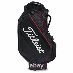 Titleist Jet Black Sta-Dry Premium Cart Bag Black/Red NEW! 2021 LIMITED STOCK