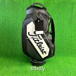 Titleist Mens Golf Premium Cart Bag 2023 10 x 47inch 15-way Divider Black White