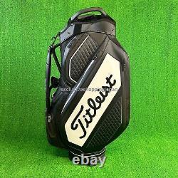 Titleist Mens Golf Premium Cart Bag 2023 10 x 47inch 15-way Divider Black White