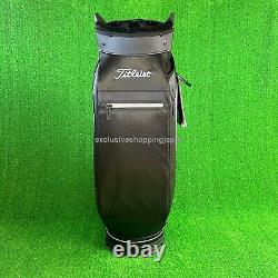 Titleist Mens Golf Premium Cart Bag 2023 10 x 47inch 15-way Divider Black White