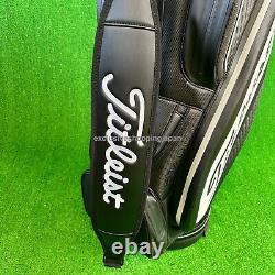 Titleist Mens Golf Premium Cart Bag 2023 10 x 47inch 15-way Divider Black White