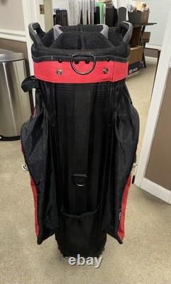 Titleist Red/Black Golf Cart Bag with 14-Way Club Divider & Several Pockets