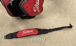 Titleist Red/Black Golf Cart Bag with 14-Way Club Divider & Several Pockets