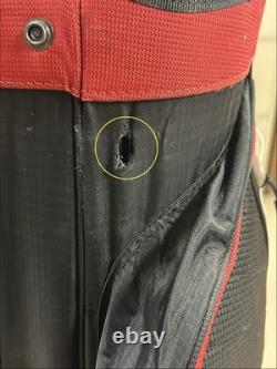 Titleist Red/Black Golf Cart Bag with 14-Way Club Divider & Several Pockets
