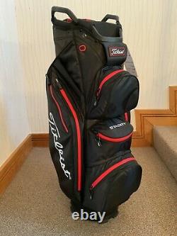 Titleist StaDry 14 Cart Bag Black, Black And Red New