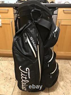 Titleist StaDry Waterproof 14-Way Golf Cart Bag, Black, Rainhood, Very Good, 2.5kg