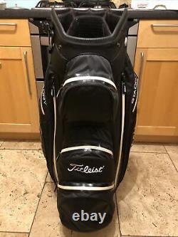 Titleist StaDry Waterproof 14-Way Golf Cart Bag, Black, Rainhood, Very Good, 2.5kg