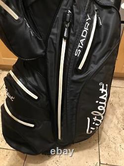 Titleist StaDry Waterproof 14-Way Golf Cart Bag, Black, Rainhood, Very Good, 2.5kg