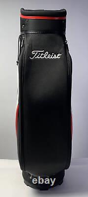 Titleist Staff Cart Bag Black/White 6-Way Divide Single Strap Golf Bag