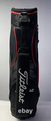 Titleist Staff Cart Bag Black/White 6-Way Divide Single Strap Golf Bag