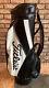 Titleist Vintage Cart Golf Bag Black /white Faux Leather With Rain Cover