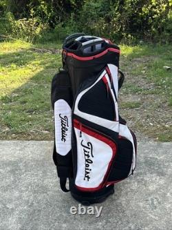 Titleist White/Black/Red Cart Golf Bag/14-Divider