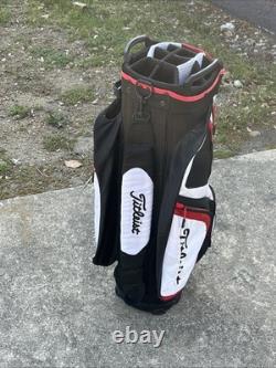 Titleist White/Black/Red Cart Golf Bag/14-Divider