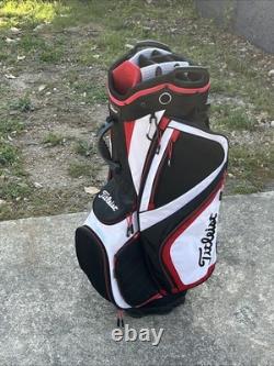 Titleist White/Black/Red Cart Golf Bag/14-Divider
