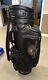 Tommy Bahama Black Leather Golf Cart Bag With Rain Cover & 6-way Club Divider