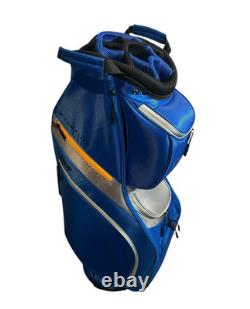 Top Flite Gamer Golf Cart Bag Blue 14 Way Divider Brand New
