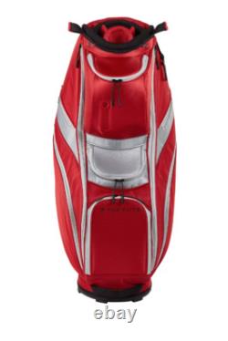 Top-Flite Gamer Men's Golf Club Cart Bag 14-Way Padded Divider Red
