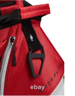 Top-Flite Gamer Men's Golf Club Cart Bag 14-Way Padded Divider Red