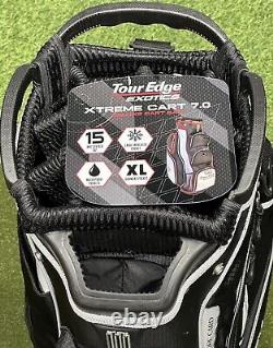 Tour Edge Exotics Xtreme 7.0 Cart Golf Bag BLACK 15-Way New with Tags #82998