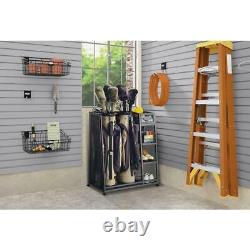 Two Golf Cart/Carry Bag Gear Organizer Accessories Garage Basement Storage Rack