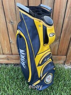 U. S. Navy Team Golf 11 Way Cart Staff Bag? Yellow+Navy? NICE Condition