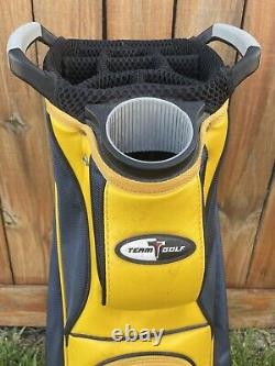 U. S. Navy Team Golf 11 Way Cart Staff Bag? Yellow+Navy? NICE Condition