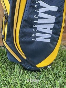 U. S. Navy Team Golf 11 Way Cart Staff Bag? Yellow+Navy? NICE Condition