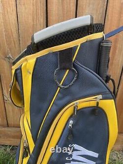 U. S. Navy Team Golf 11 Way Cart Staff Bag? Yellow+Navy? NICE Condition