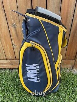 U. S. Navy Team Golf 11 Way Cart Staff Bag? Yellow+Navy? NICE Condition