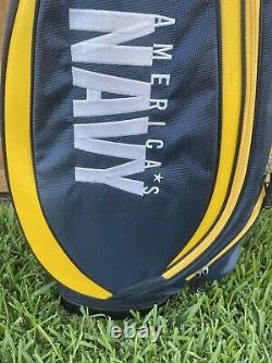 U. S. Navy Team Golf 11 Way Cart Staff Bag? Yellow+Navy? NICE Condition