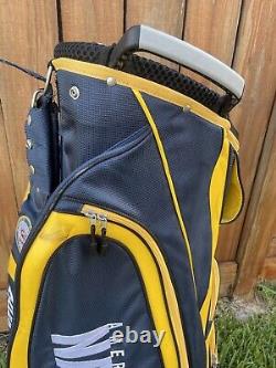 U. S. Navy Team Golf 11 Way Cart Staff Bag? Yellow+Navy? NICE Condition