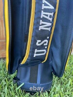 U. S. Navy Team Golf 11 Way Cart Staff Bag? Yellow+Navy? NICE Condition