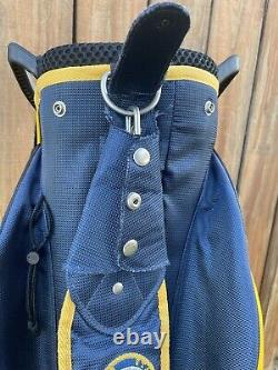 U. S. Navy Team Golf 11 Way Cart Staff Bag? Yellow+Navy? NICE Condition