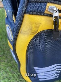 U. S. Navy Team Golf 11 Way Cart Staff Bag? Yellow+Navy? NICE Condition