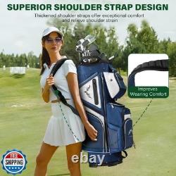 UNIHIMAL 15-Way Golf Cart Bag, Premium Anti-Shake Divider Top Gol